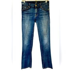 7 FOR ALL MANKIND STONE WASHED SKINNY JEANS
